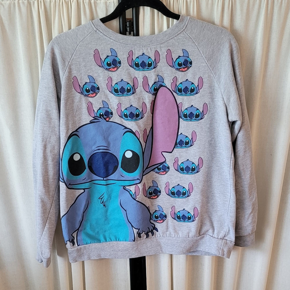 Disney women's size medium Stitch gray sweatshirt, good condition